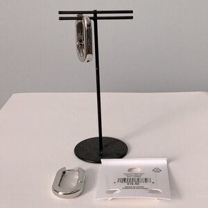 Silver Tone Hoop Earrings